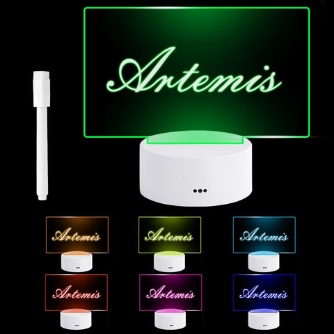 Tablero de notas creativo con luz LED