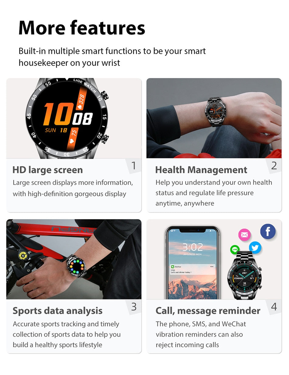 Lige smart watch