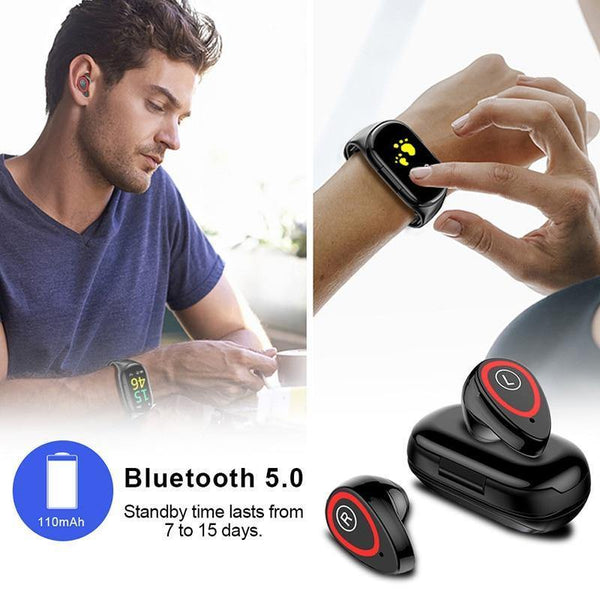 Smart Watch with Bluetooth Earbuds 7