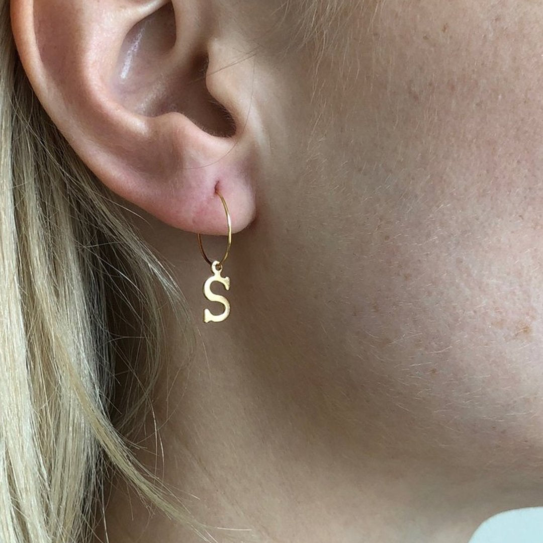 Mini Initial Wire Hoop