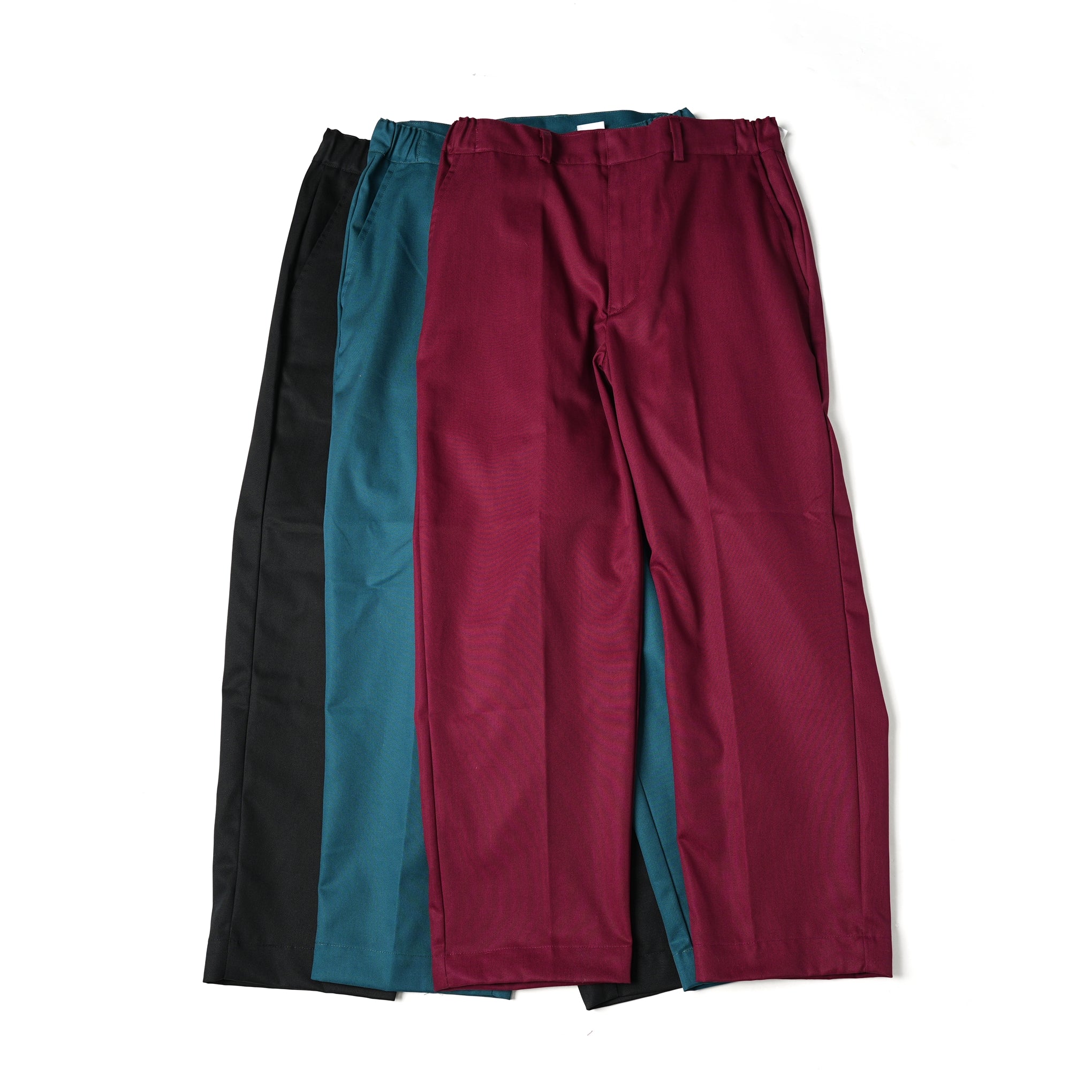 No:VE-23SS-V1 | Name:C.Coulisse Easy Pants | Color:Green/Burgundy/Brow