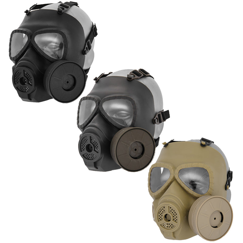 Tactical Anti-Fog Military Style Airsoft Gas Mask Fan | AirsoftNMore.com