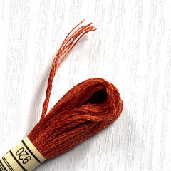 Embroidery thread showing strands