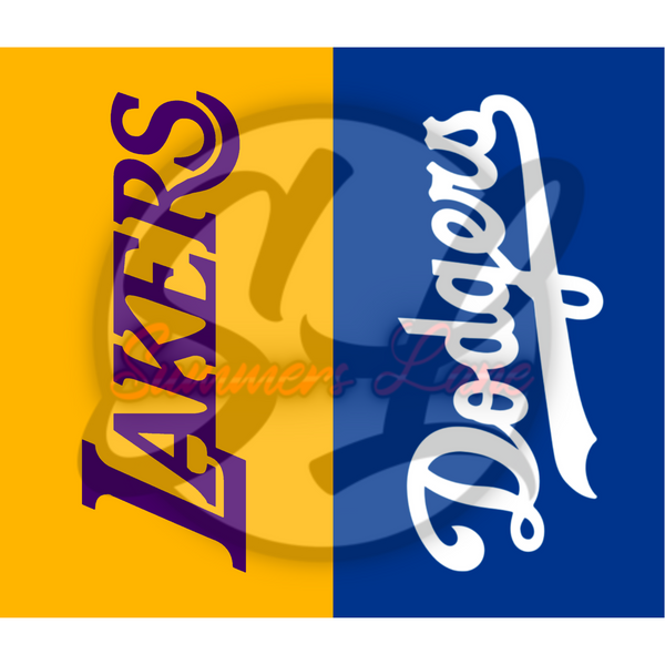 20oz SKINNY STRAIGHT 49ers LA Dodgers Lakers Logo Design Digital