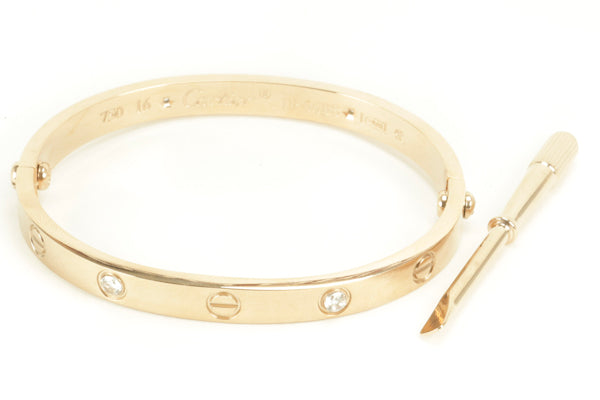 Cartier Trinity Constellation Yellow Gold Natural Diamond Bangle Bracelet |  Samuelson's Diamonds