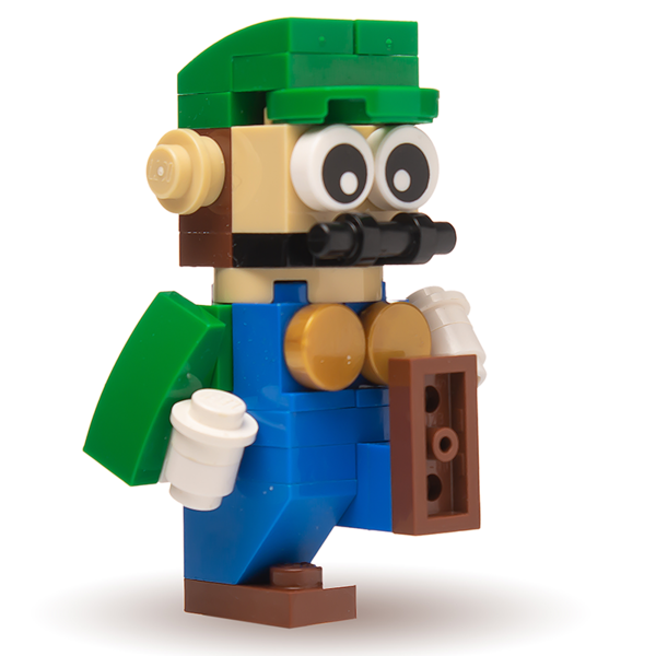 Instructions/Parts List for Custom LEGO Nintendo Luigi Figure