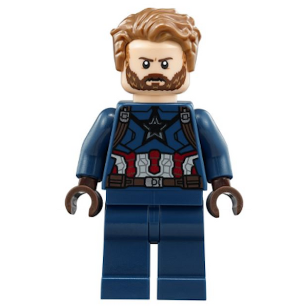 Lego Super Heroes Marvel: Captain America with Detailed Suit Minifigure