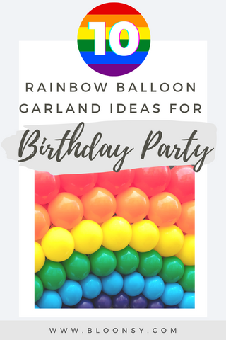 EBD Products Rainbow Party Decorations With White Balloon Garland