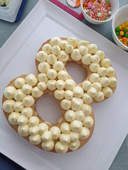 Vanilla Buttercream Piped Onto Cookie Cake