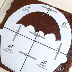 Use our print at home cake template to cut out the shape