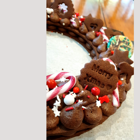 Image of Christmas Wreath Cookie Cake