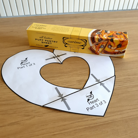 Careme Pastry and Heart Template ready to get baking