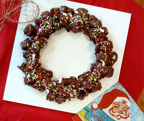 Image of Christmas Rocky Road in wreath shape