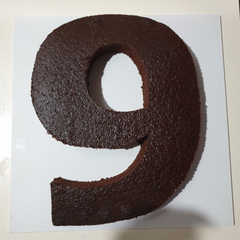 Number 9 cake moved to board