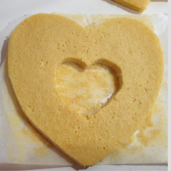 Heart baking stencil cutout