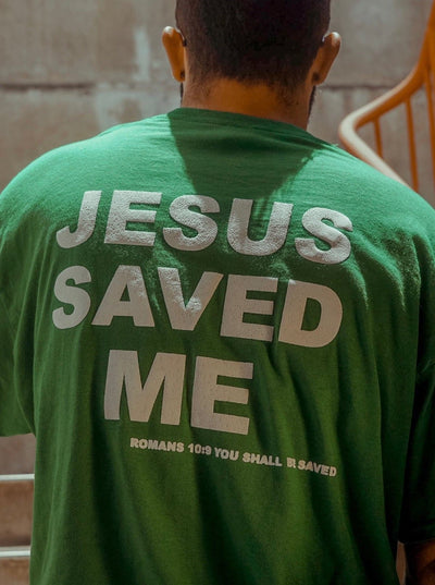 BLUE JESUS SAVED ME TEE – Saved by Christ Apparel