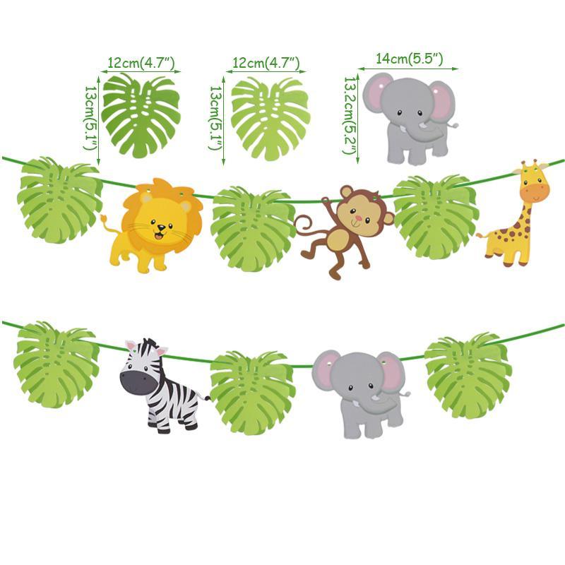 Jungle Themed Happy Birthday Banner - Decoren Party