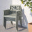 IKEA BONDHOLMEN Chair with armrests, outdoor - grey stained grey - Ergy Store