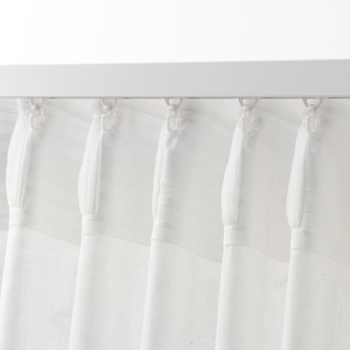 IKEA STRANDTRIFT Curtains, 1 pair - lilac, white 145x300 cm (57x118 ")