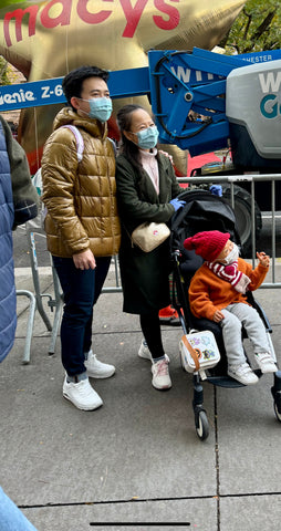 family at the balloon inflation