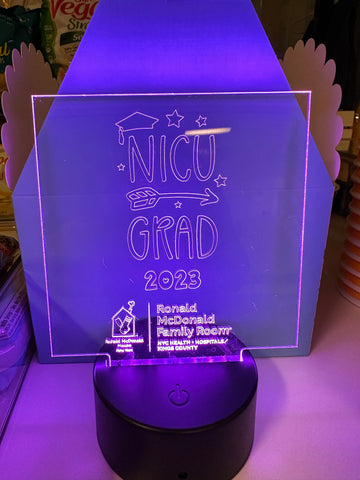 NICU graduation award trophy is given to babies at Kings County Hospital who are finally going home