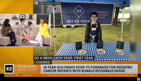 Josh Small and Muniba Ahmed on CBS News New York highlighting Ronald McDonald House New York fundraiser