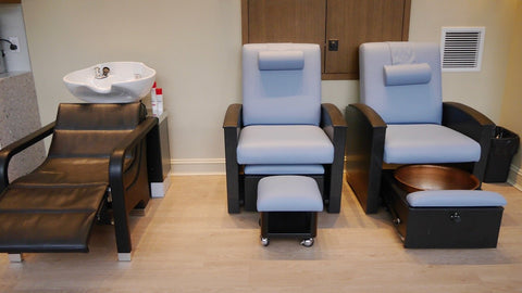 Hydo massage chairs in the Wellness Center at Ronald McDonald House New York
