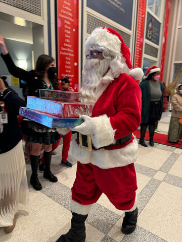 Santa helps with the NYPD toy drive collection