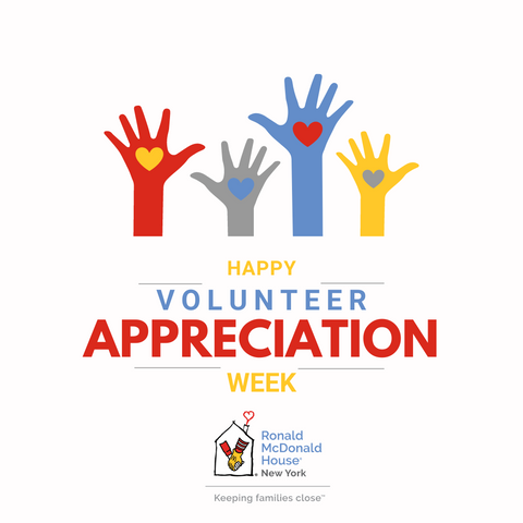 Sign for Volunteer Appreciation Week  - RMH-NY