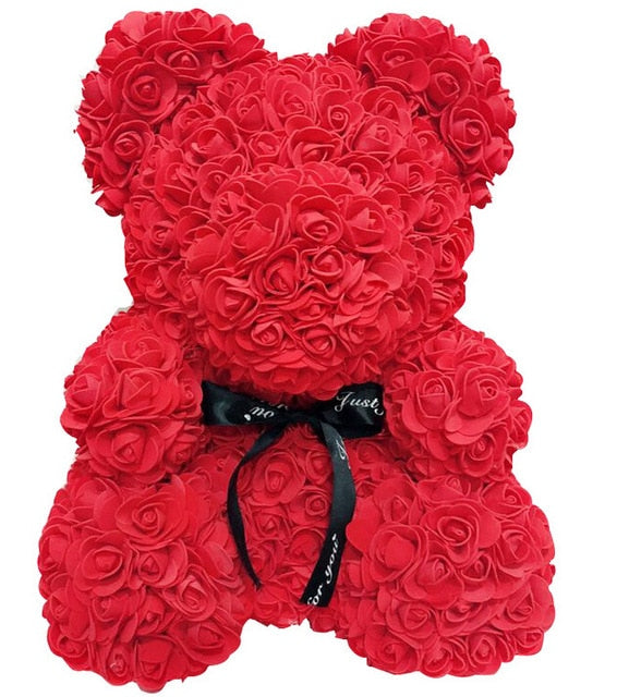 the flower teddy bear