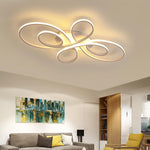 New Hot RC White/Coffee Modern Led Ceiling Lights For Living Room Bedroom Study Room Dimmable Ceiling Lamp Fixtures