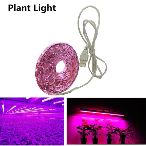Full Spectrum LED Grow Lamp USB LED Plant Grow Strip 2835 SMD 0.5m 1m 2m Fitolampy Grow Lights for Indoor Plant Flower Seedling