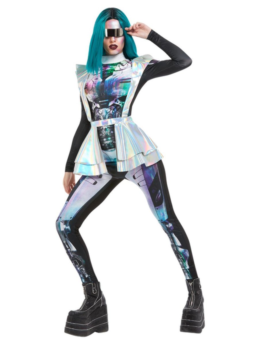 Metallic Space Alien Costume Multi Au Smiffys Australia 6165