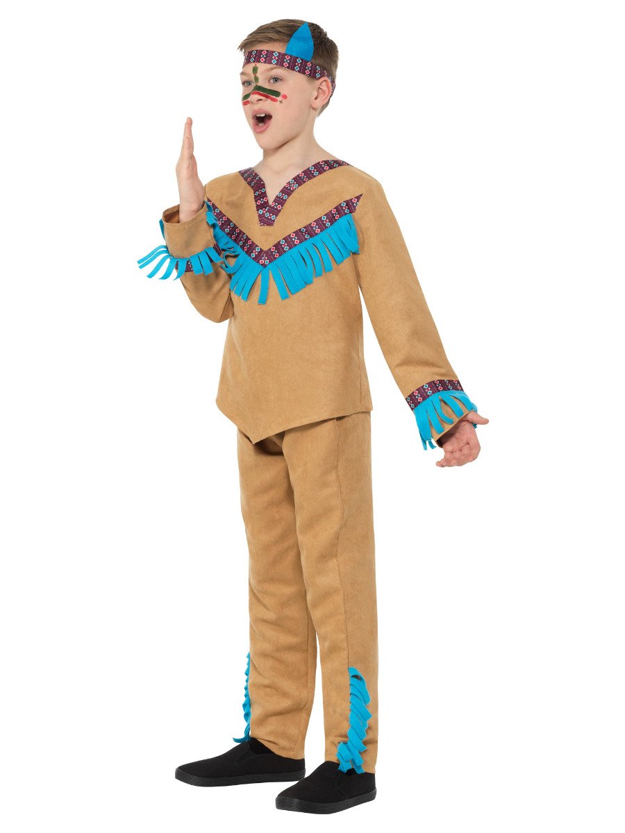 Native American Inspired Boy Costume Brown Au Smiffys Australia 3290