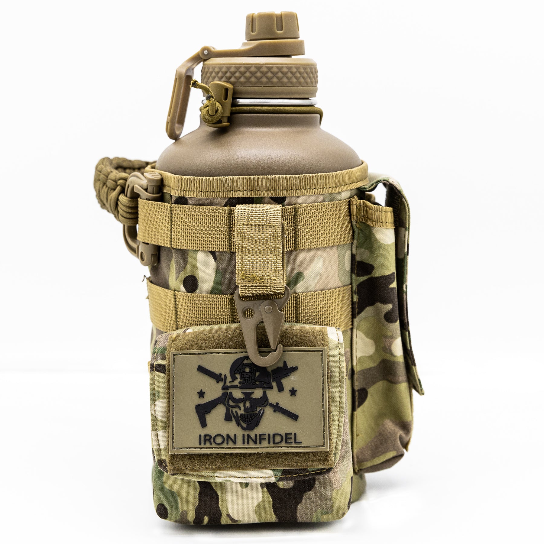 Iron Infidel Battle Bottle Double Wall Insulated 2L Stainless Steel Black  Camo *