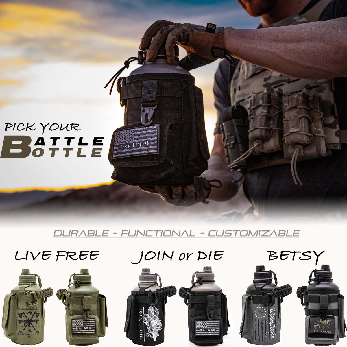 Battle Bottles by Iron Infidel - Camo Bundle