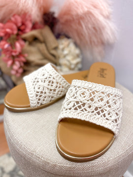 Bunny Tails Natural Sandals