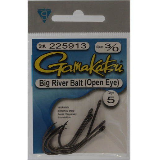 Gamakatsu Big River Bait Open Eye (Siwash) Hook - Size 7/0 — Ted's Sports  Center