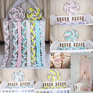 baby crib bumper knotted