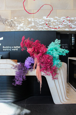 Lobby floral installation