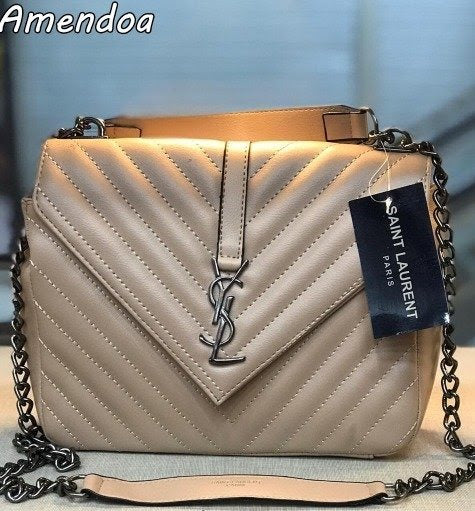 ysl brown crossbody bolsa