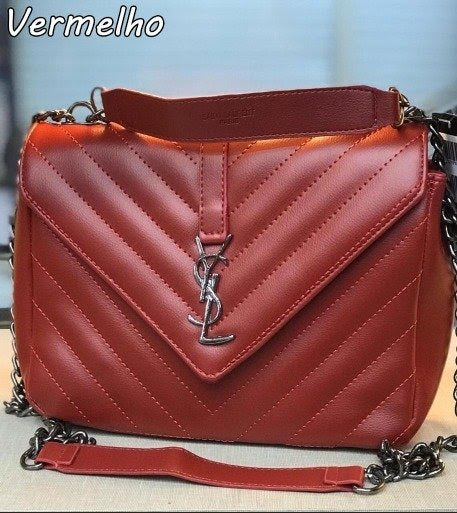 ysl brown crossbody bolsa