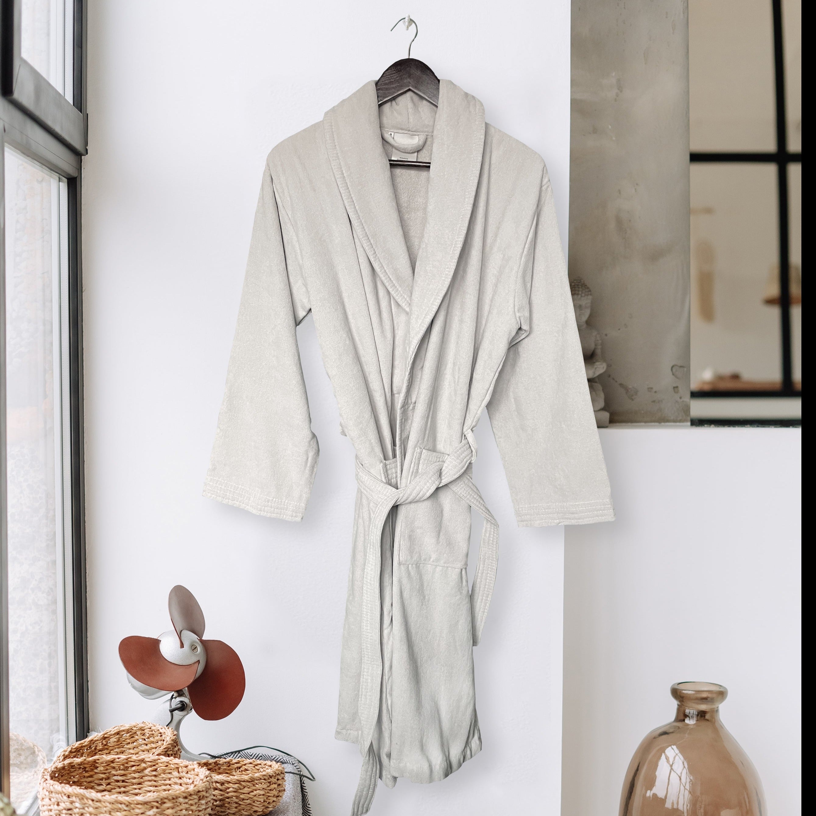 COTTON DUVET ROBE | SOOT