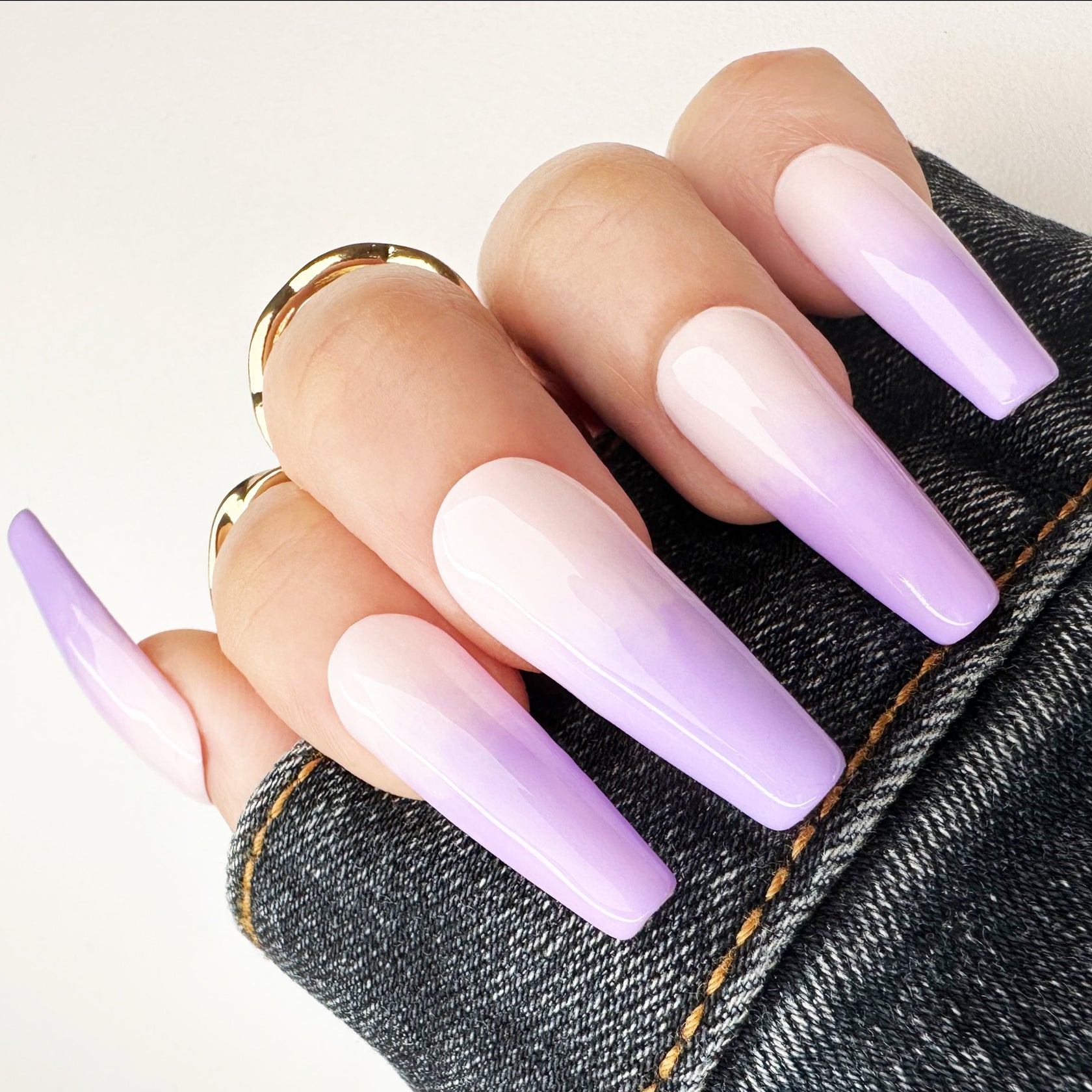 Pin by Cecilia Ramos on Nails | Purple acrylic nails, Purple nails, Plain  nails