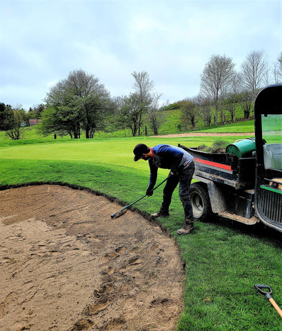 Edging Golf Course Sand Trap at St. Marys Golf Club