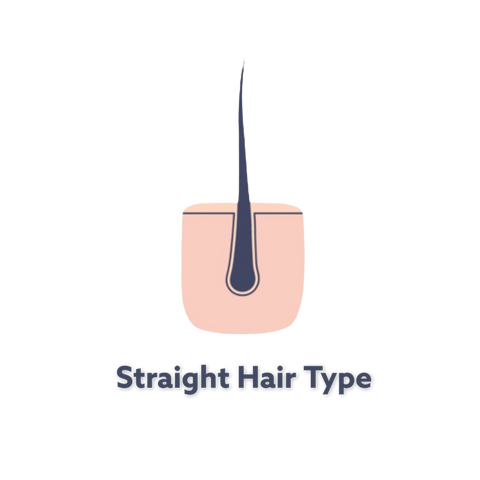 Illustration of a straight hair type for men