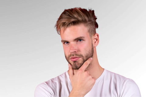 Hair cream for men model displaying a messy hair style