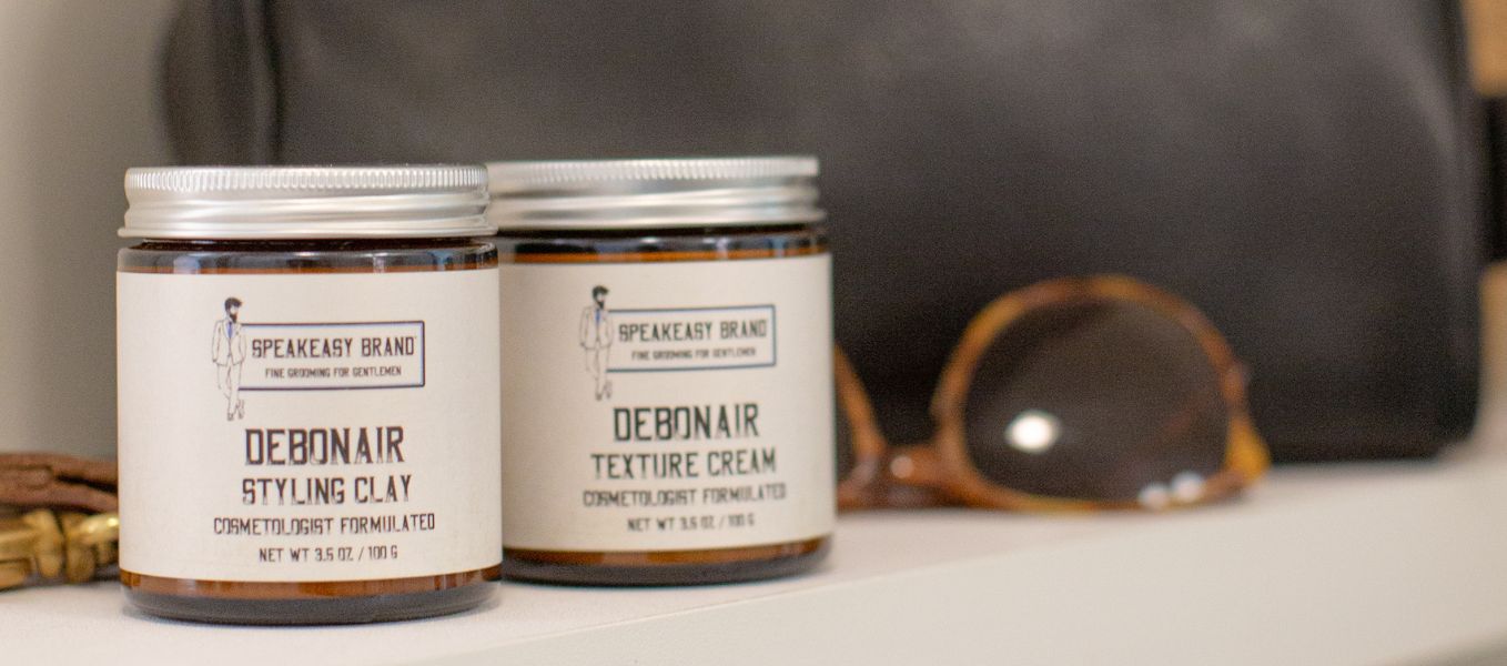 Speakeasy Brand's Debonair fragrance for men's hair products