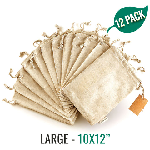 Leafico Multipurpose Reusable Cotton Bags Small 5x7