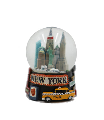 New York Skyline Water Globe Landmarks Statue Of Liberty Empire State Building Brooklyn Bridge 4 Inches 14